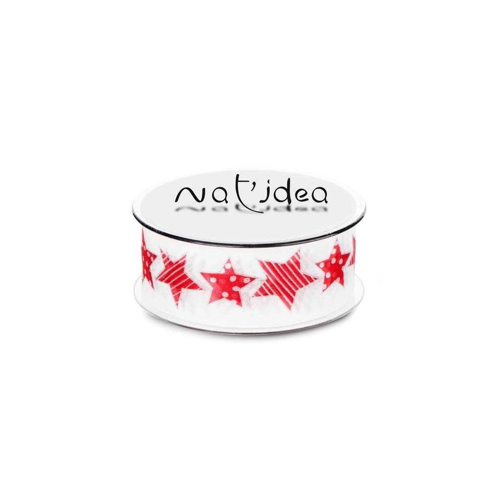 NASTRO ASTEROID WHITE DEC RED